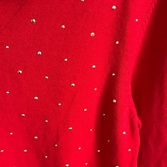 Tommy Hilfiger V-Neck Red Sweater - Picture 3 of 9